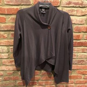 Bobeau wrap-style drape cardigan